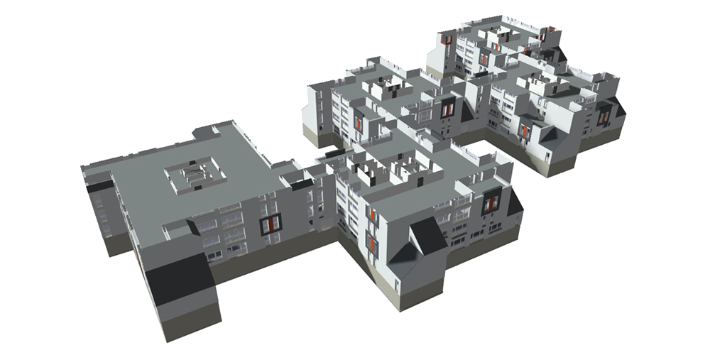 Modélisation d'un immeuble dans un processus BIM